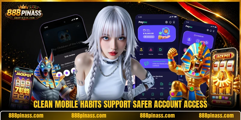 Clean mobile habits support safer account access