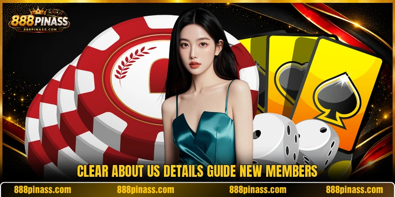 Clear about us details guide new members