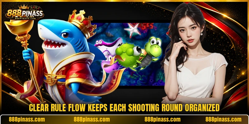 Clear rule flow keeps each shooting round organized