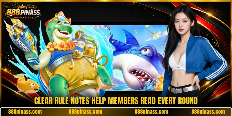 Clear rule notes help members read every round