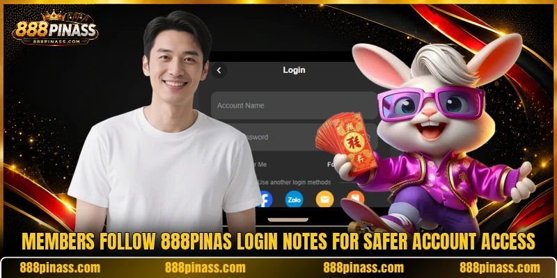 Members follow 888PINAS login notes for safer account access