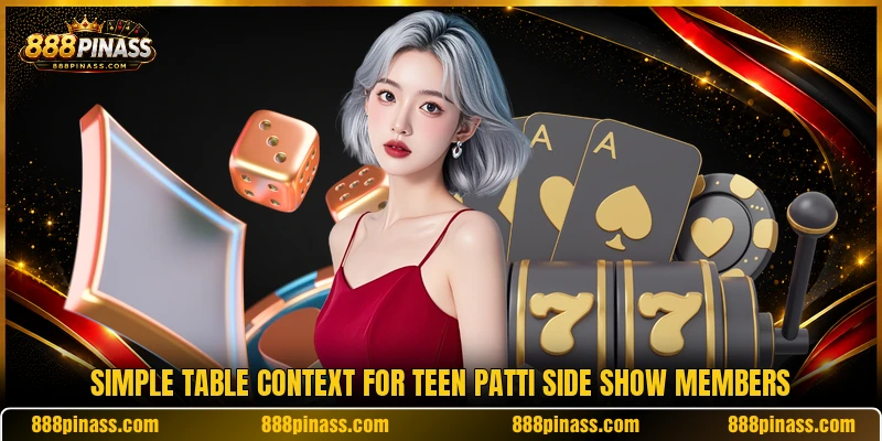 Simple table context for teen patti side show members